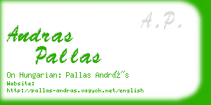 andras pallas business card